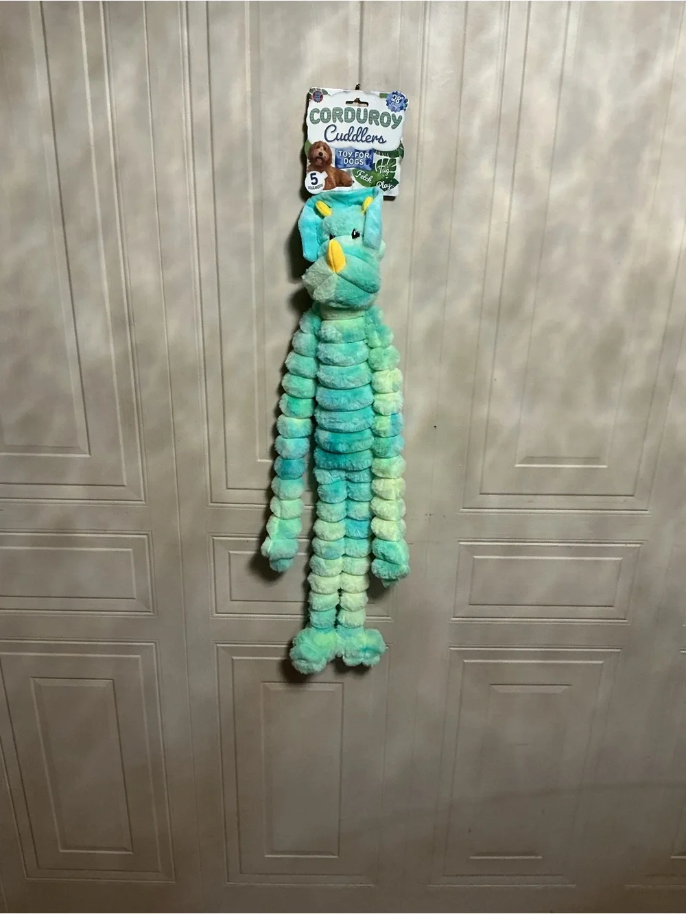 Bow Wow Corduroy  Pet Dog Toy -  With Squeaker Very Solf Dog Toy 28”